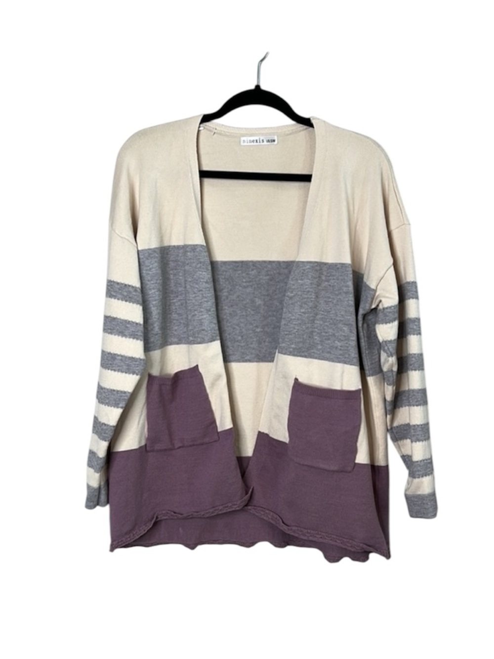 Multi Color Stripe Oversized Cardigan with pockets size S/M